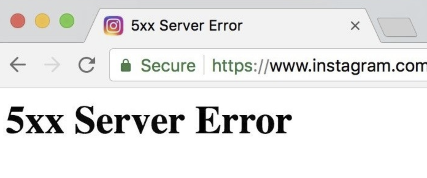 Instagram 5xx Server Error