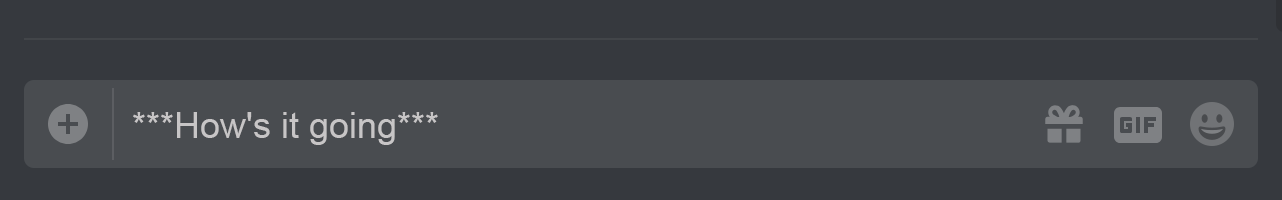 Bold italicized text in Discord