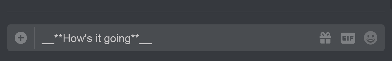Bold and underlined text in Discord