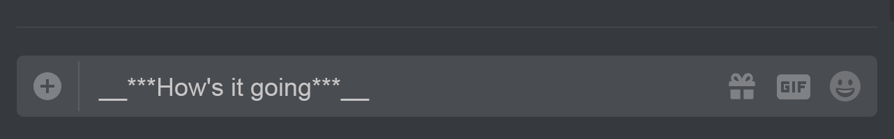Bold, italic, and underlined text in Discord