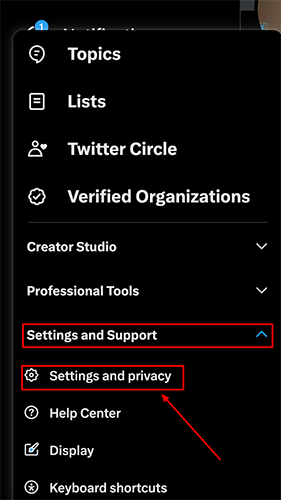 Make Twitter account to private using Android