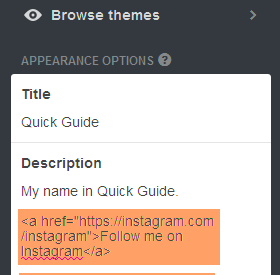 How to Add Links in the Tumblr Description